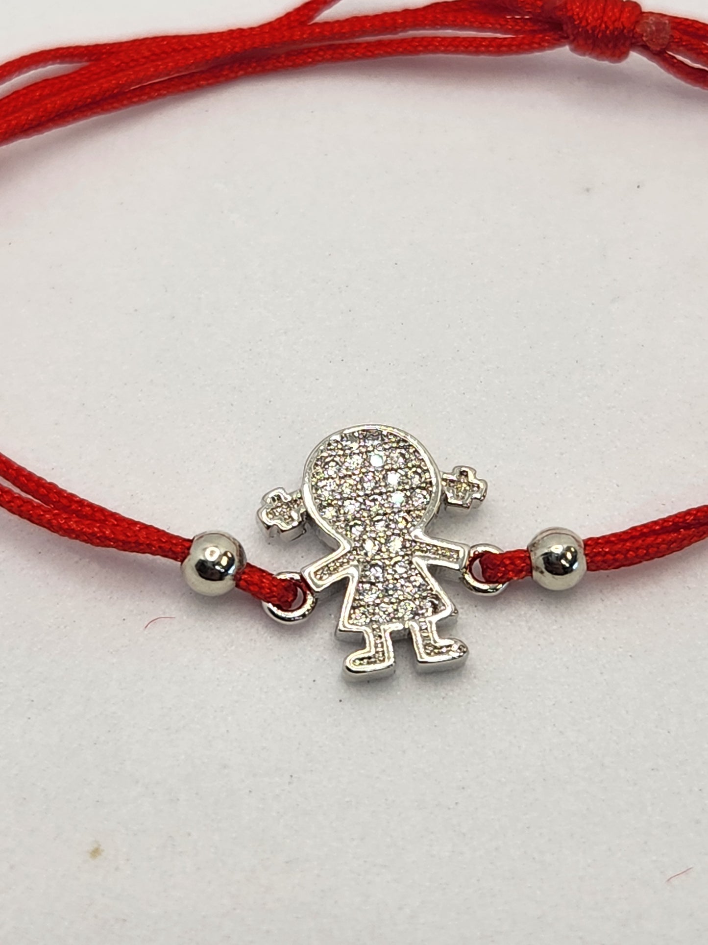 Girls stone charm red string