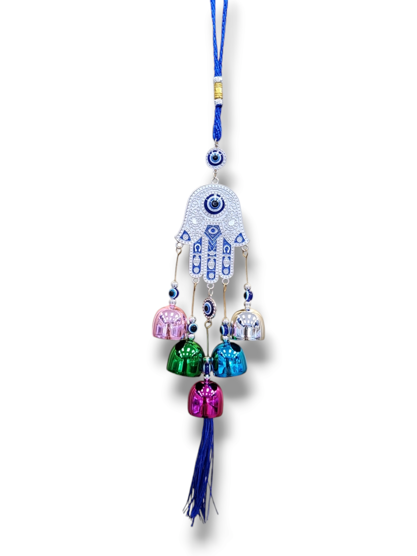 Hand of Fatima bells keychain door stainless steel