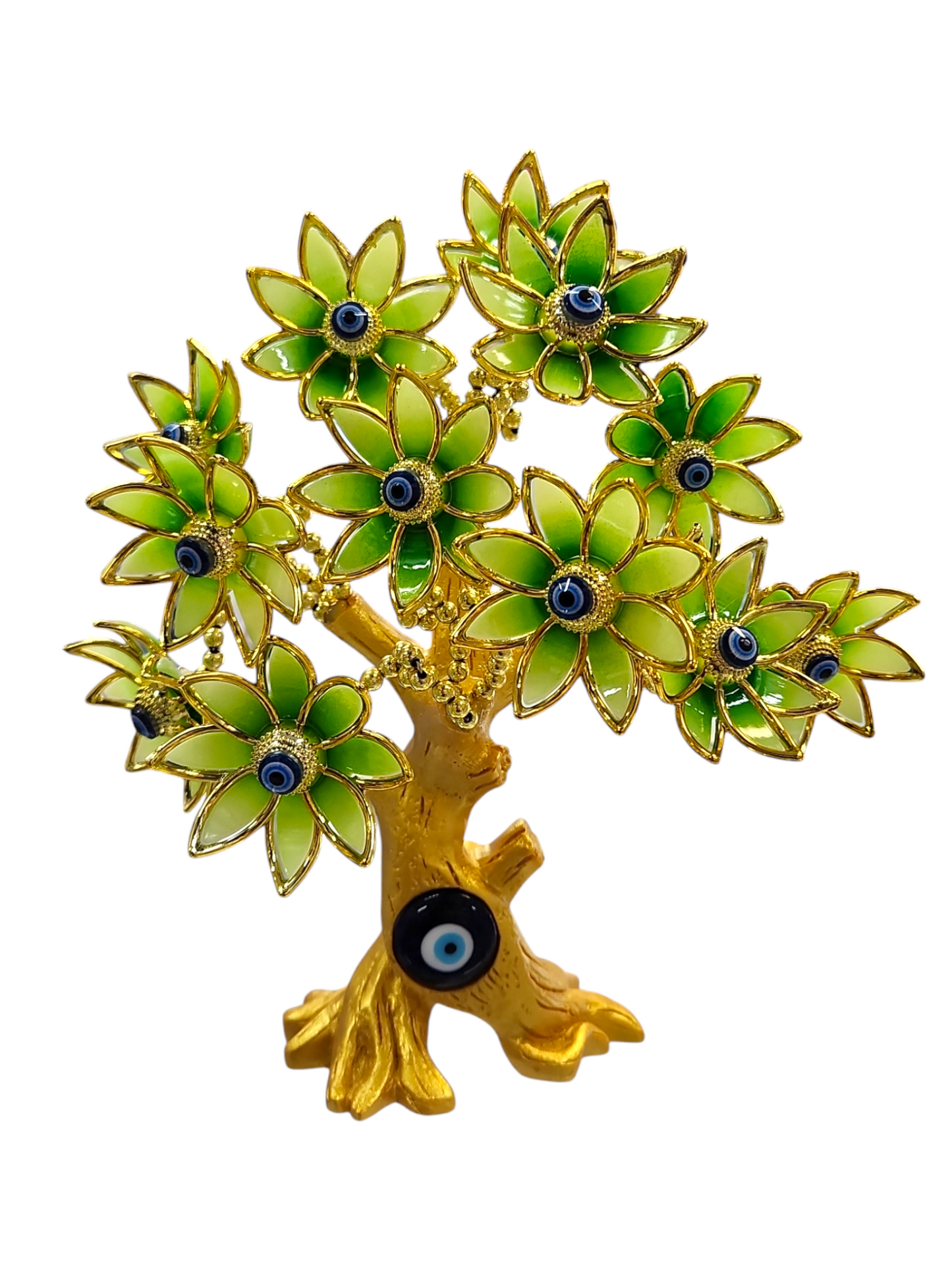 Green flowers gold tree of life
