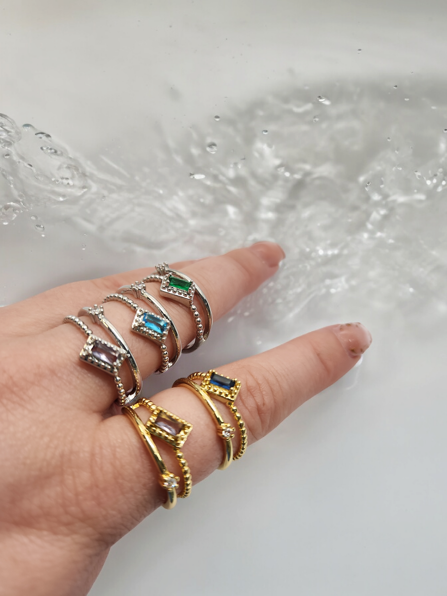 Ring stone square adjustable