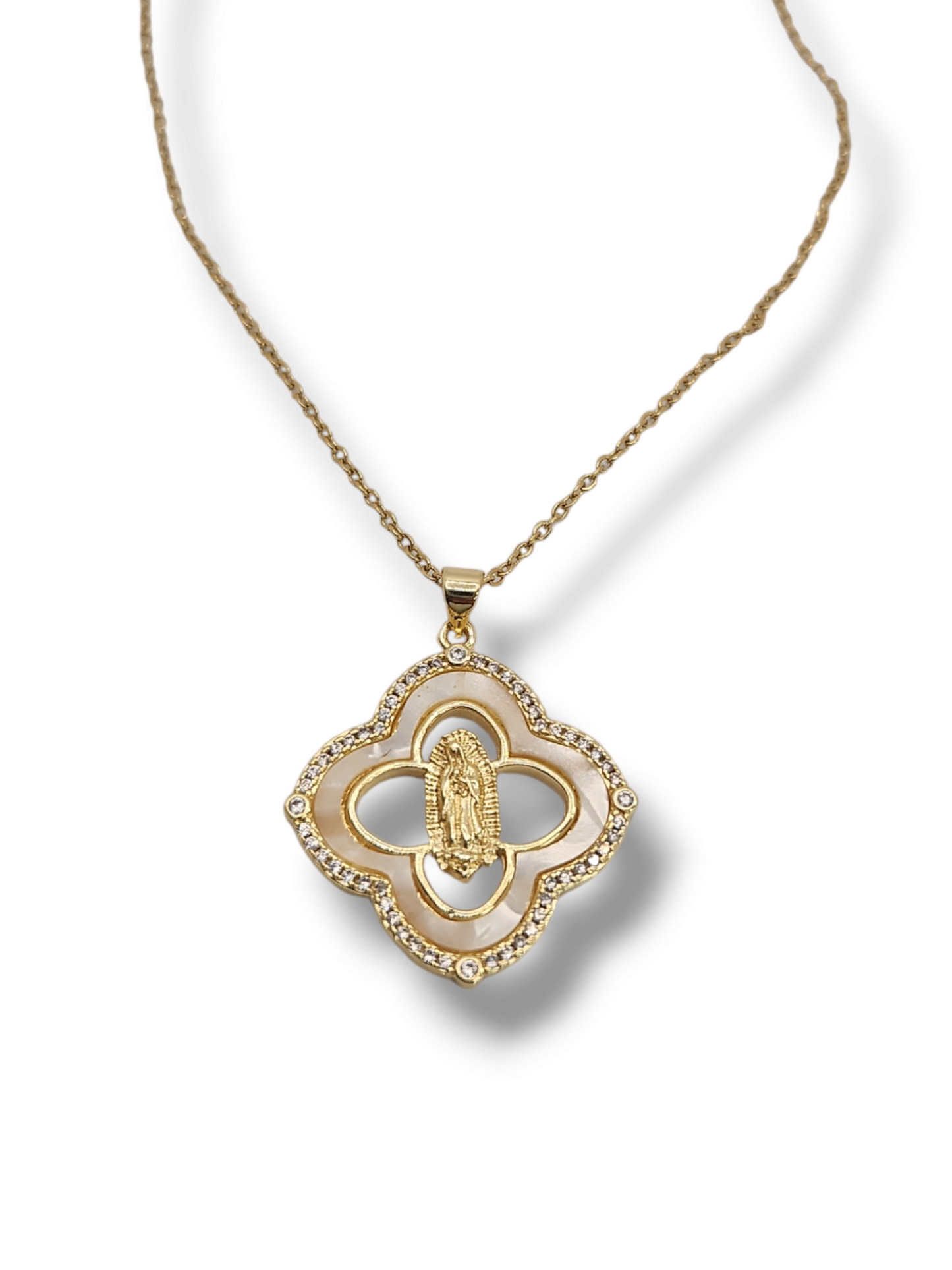 Flower Virginia Maria shell necklaces 18" chain