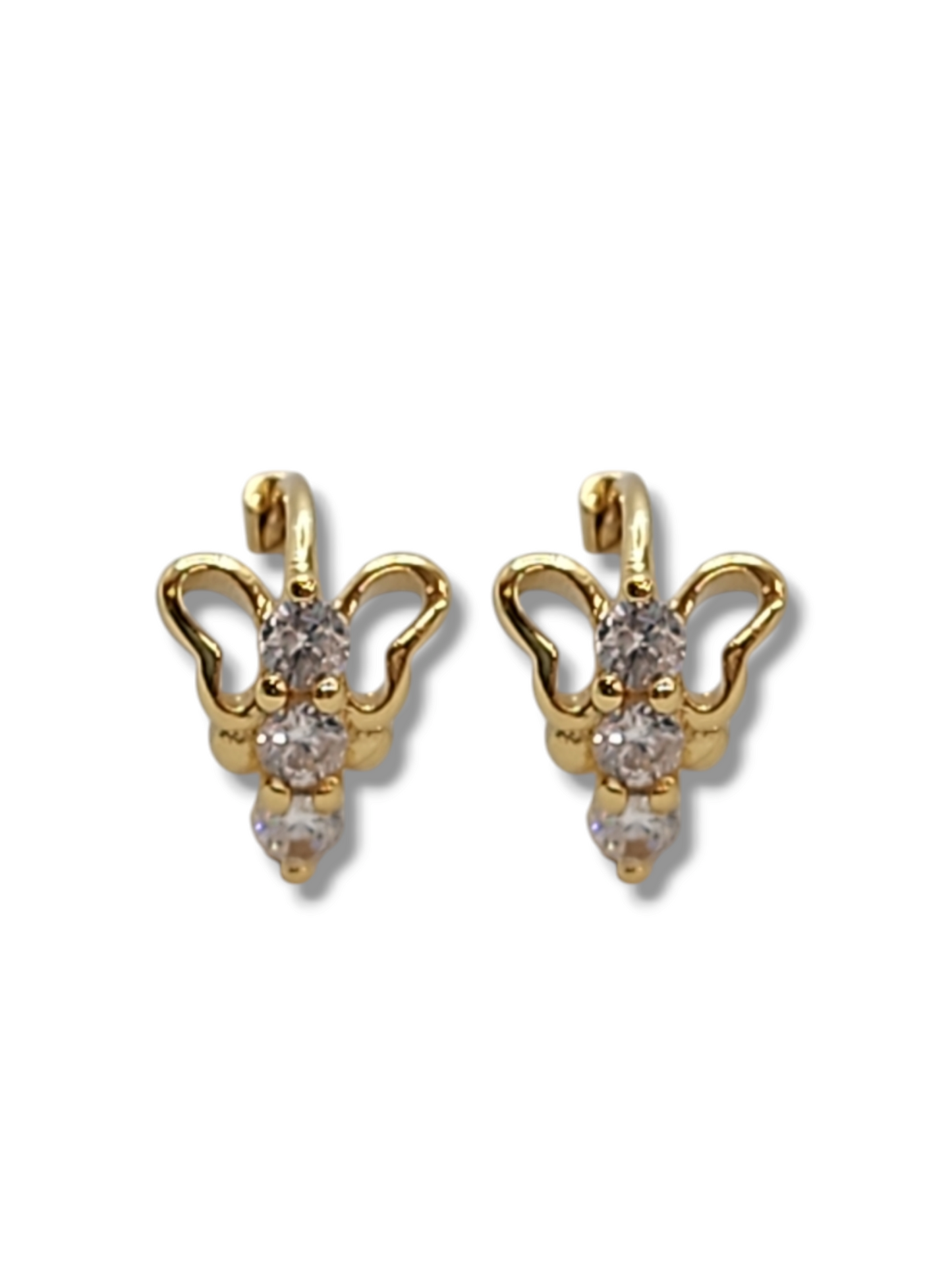 Huggies butterfly 2mm stainless steel