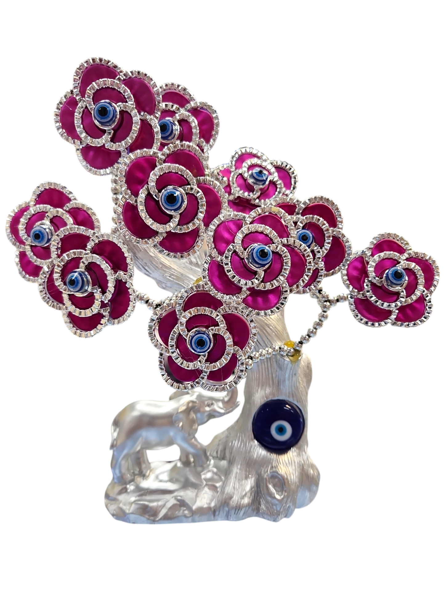 Evil eye rose red tree of life