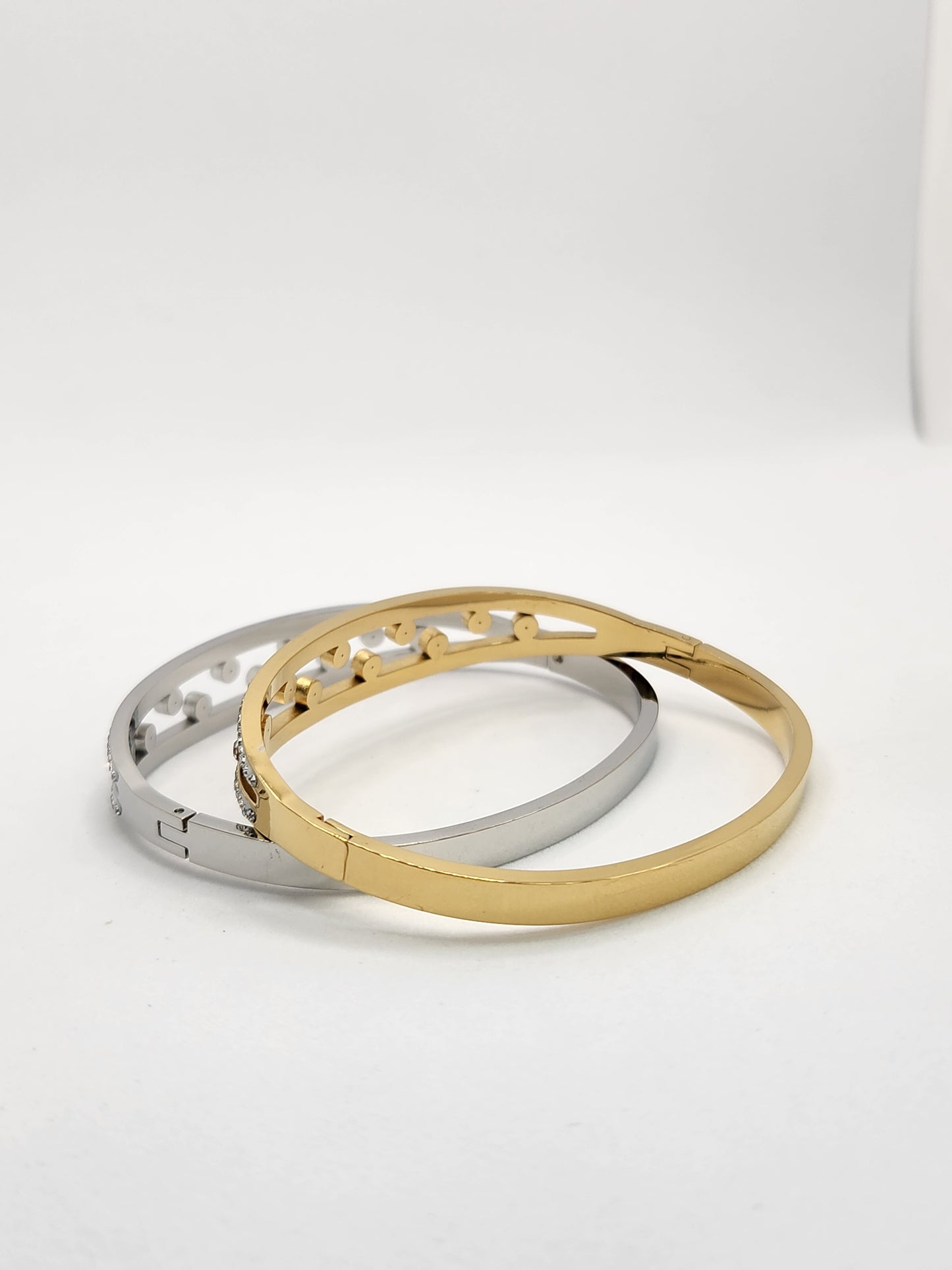 Stone Zircon Bangle Women Stainless Steel