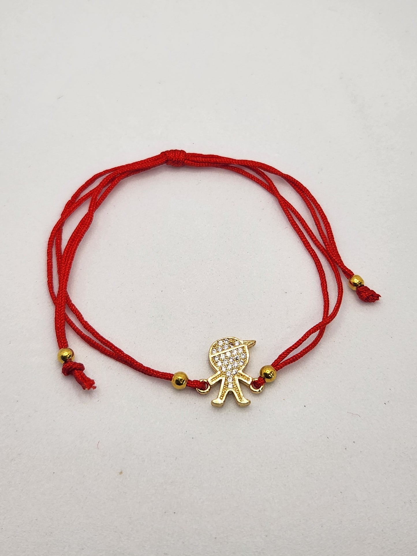 Boy stone charm red string