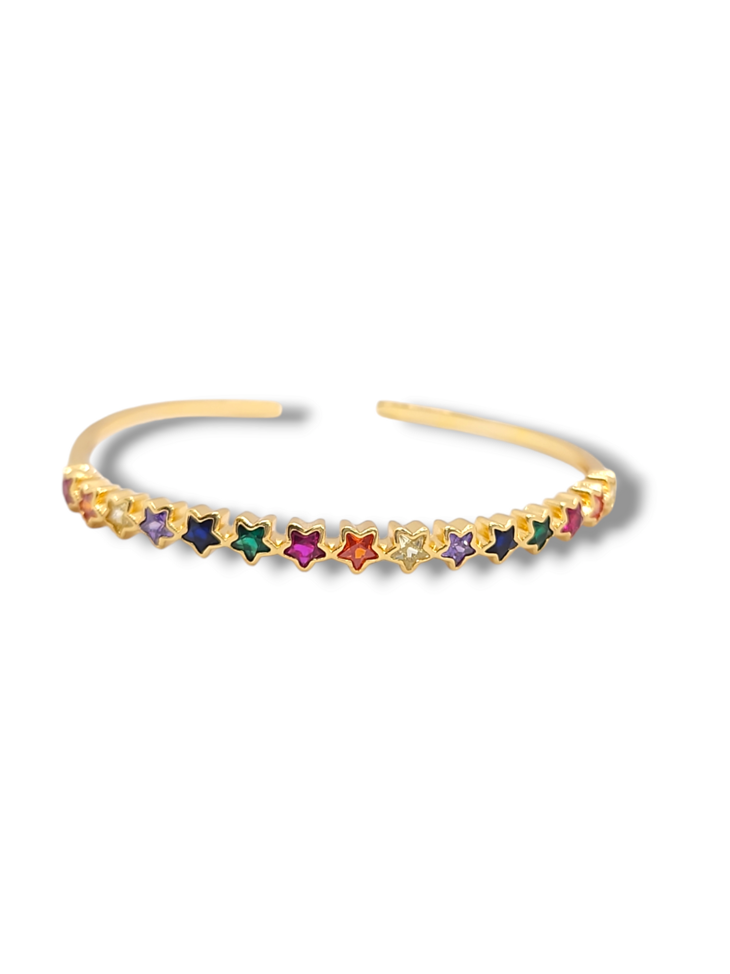 Multicolor star cuff Bangle