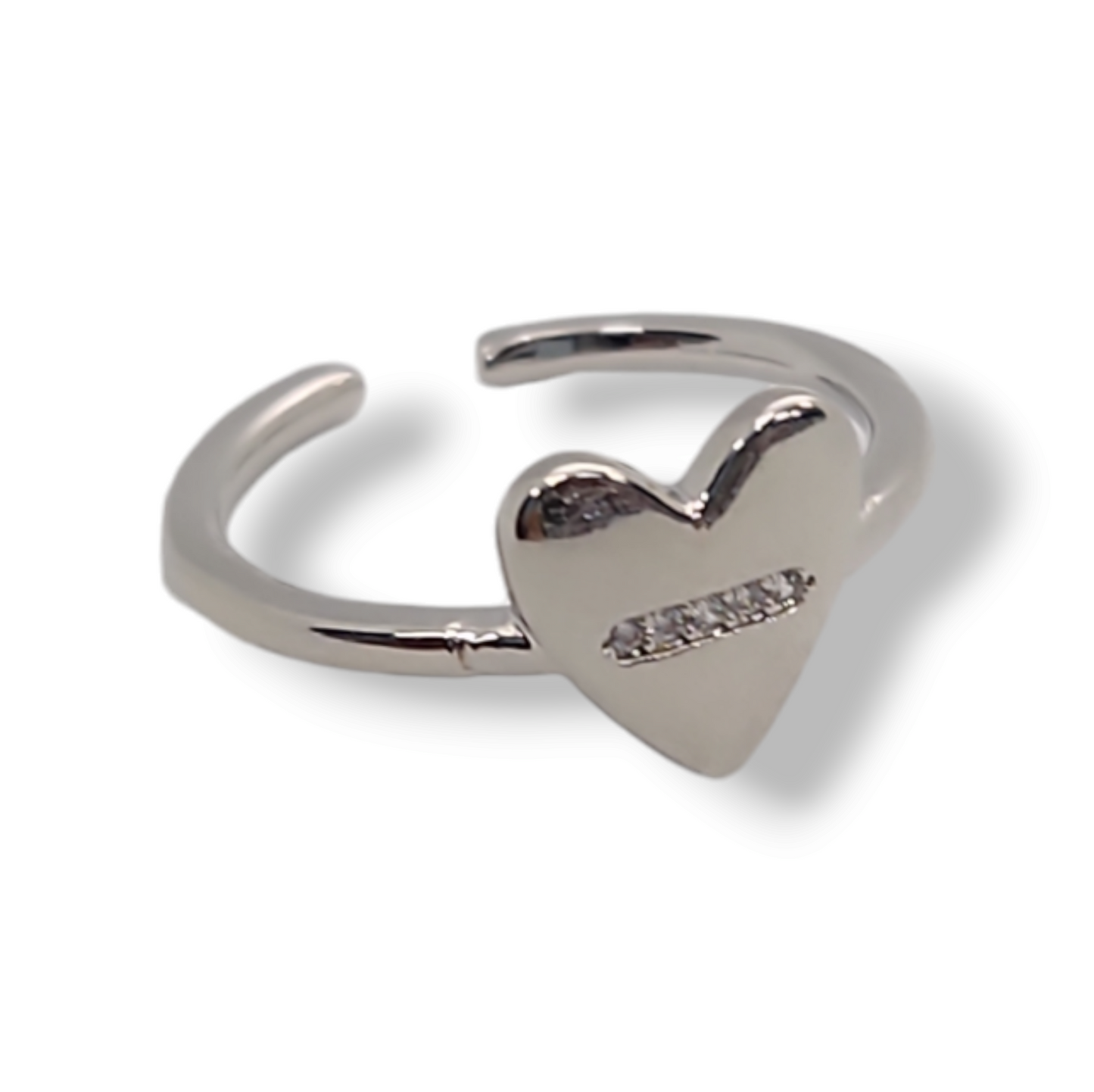 Heart CZ adjustable bracelet