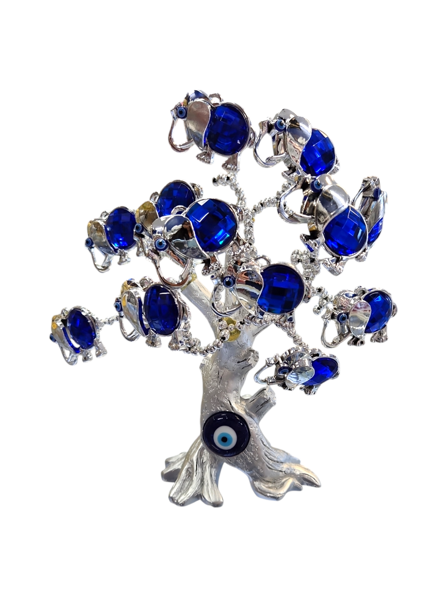 Stone elephant silver tree of life