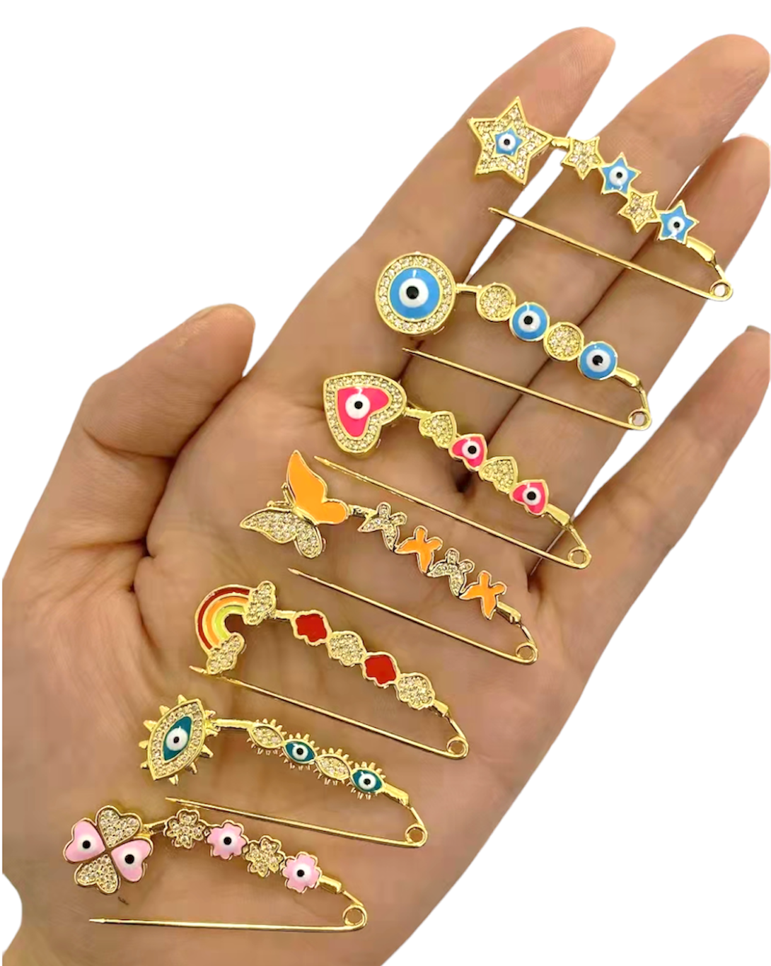 18k gold plated pin safety baby