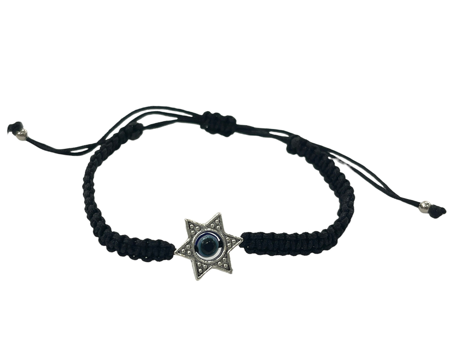 DZ STAR DAVID EVIL EYE RED MACRAME