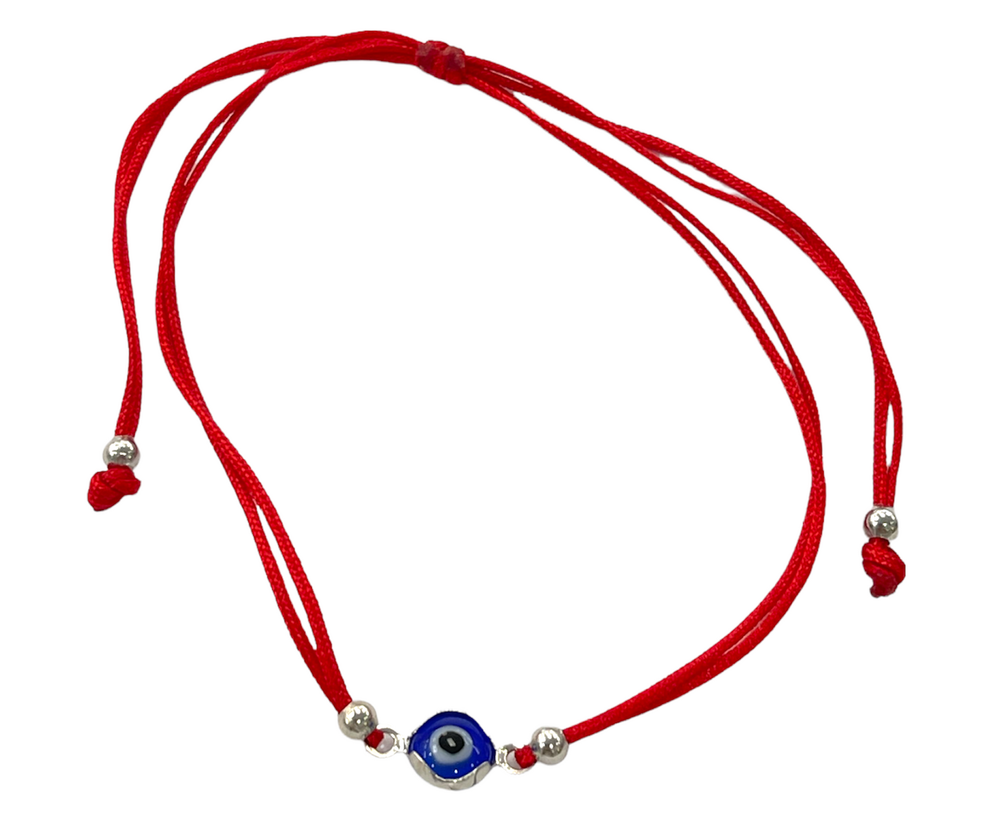 DZ STRING EVIL EYE ROUND GOLD, SILVER