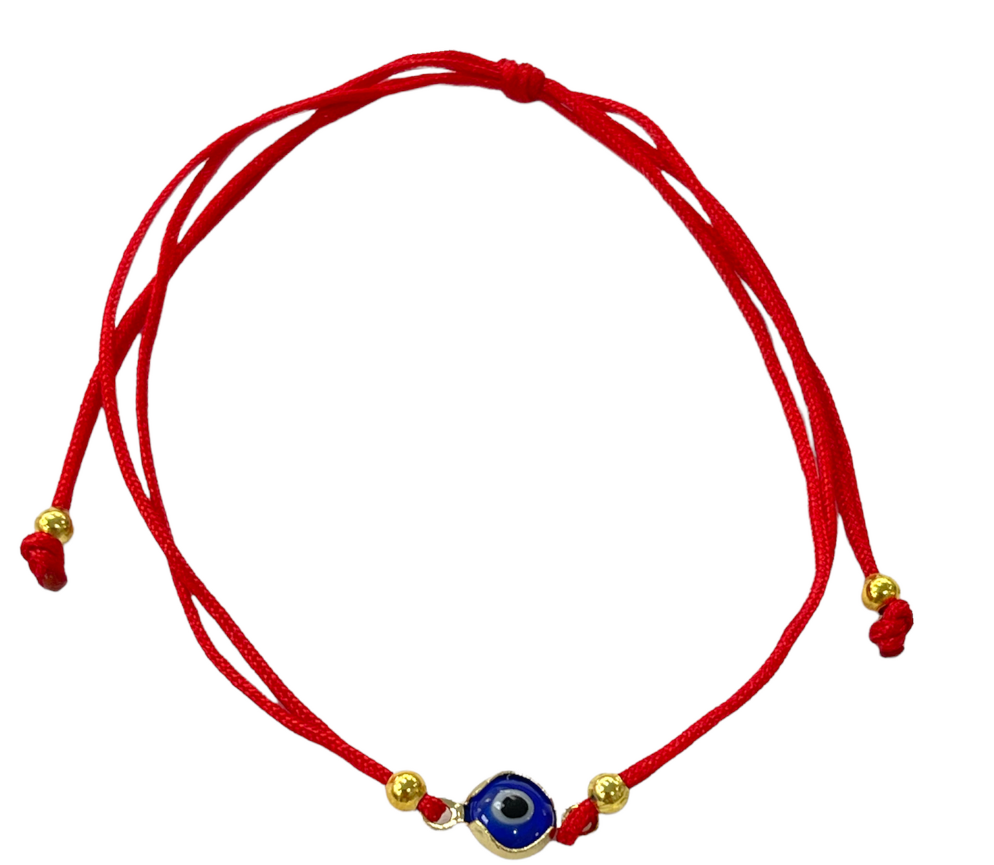 DZ STRING EVIL EYE ROUND GOLD, SILVER