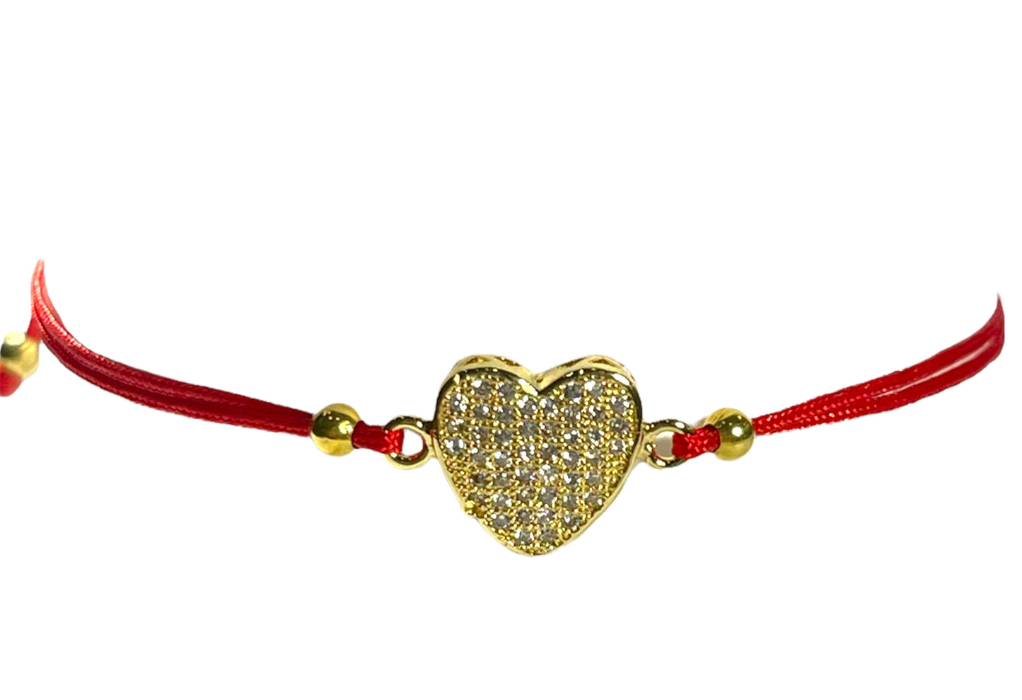 Heart Zirconia Red String