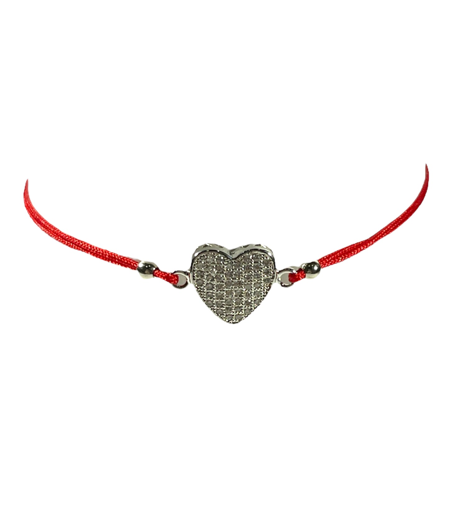 Heart Zirconia Red String