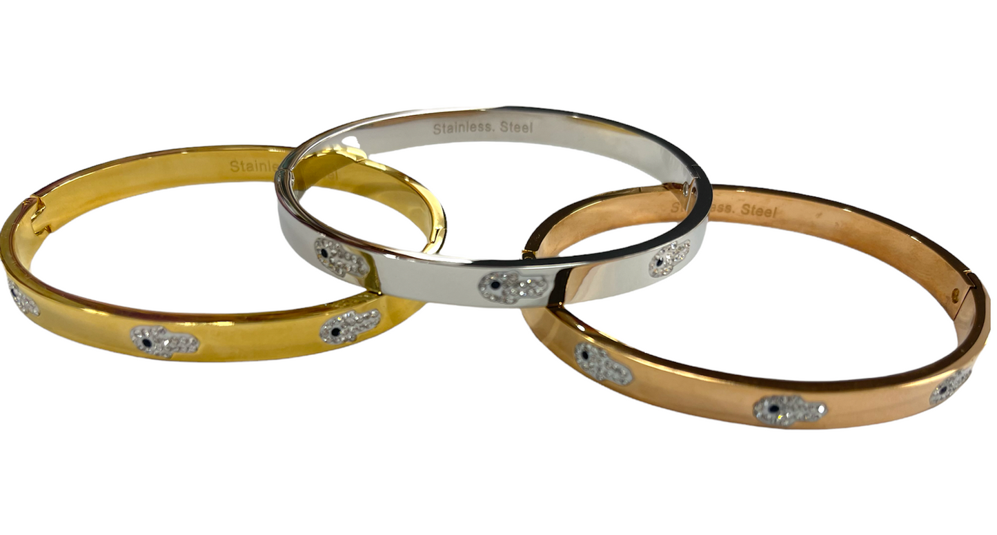 HAMSA BANGLE STAINLESS STEEL