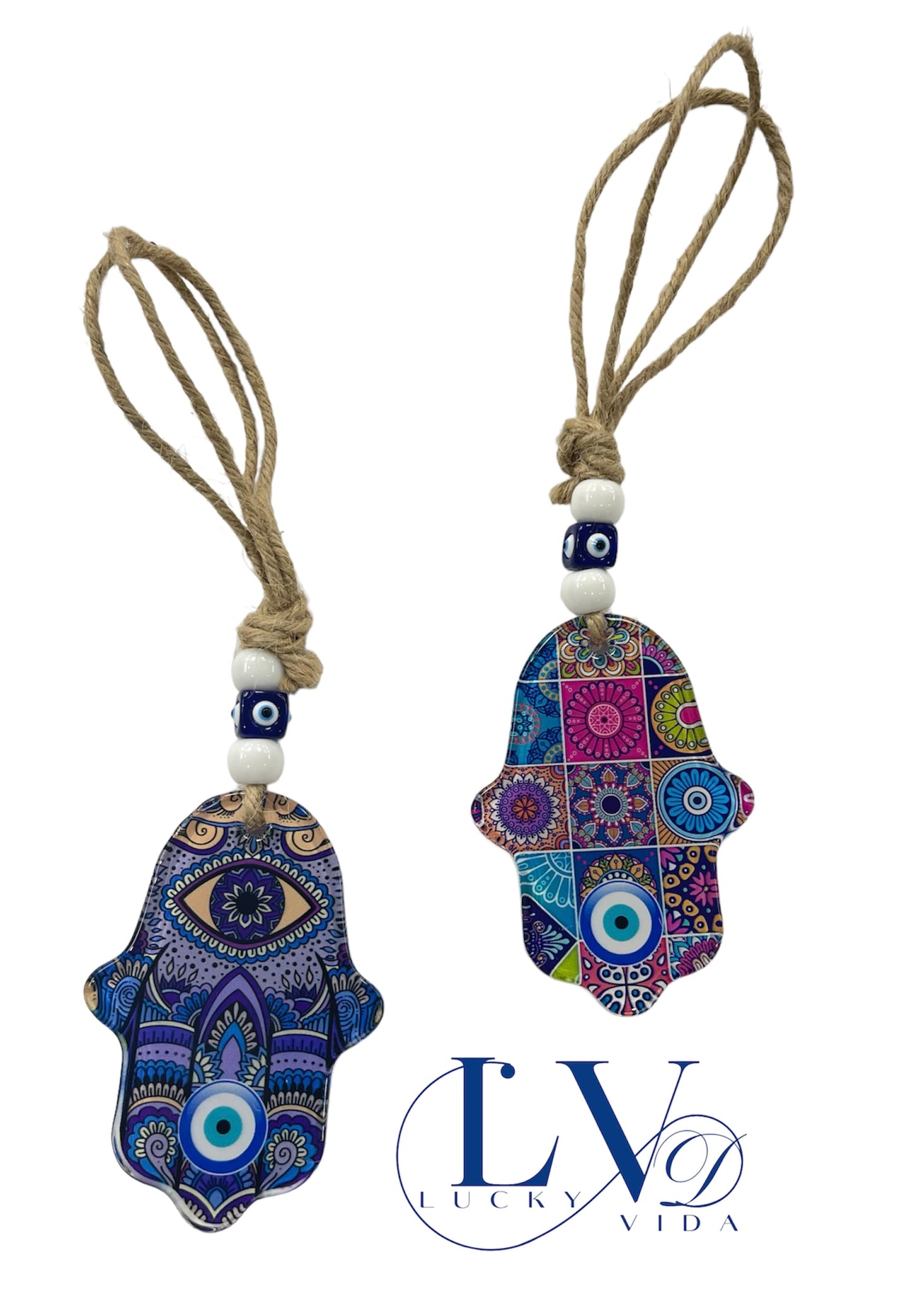 Hamsa wall glass decoration 3"