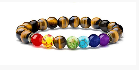 Chakra Stone Bead Bracelet 8mm