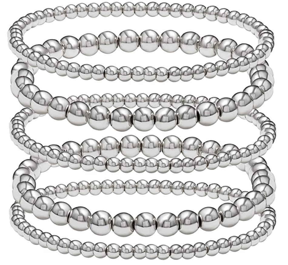 8mm Stainless Steel Beads Bracelet
