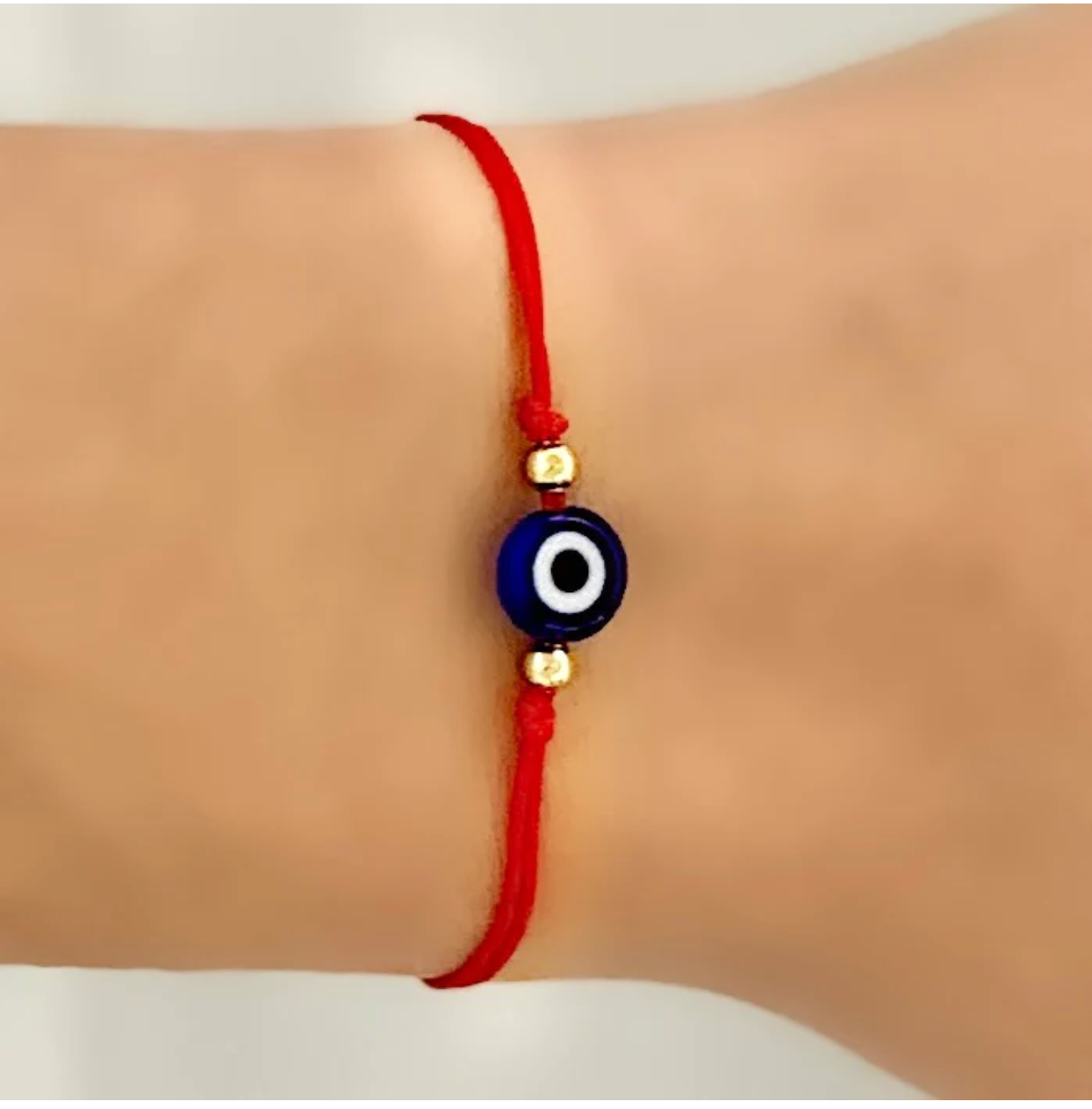 Dz Red String Glass Evil Eye