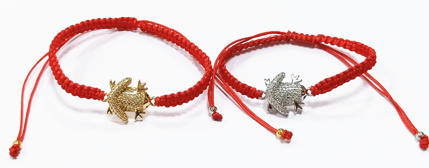 RED STRING FROG MACRAME DZ