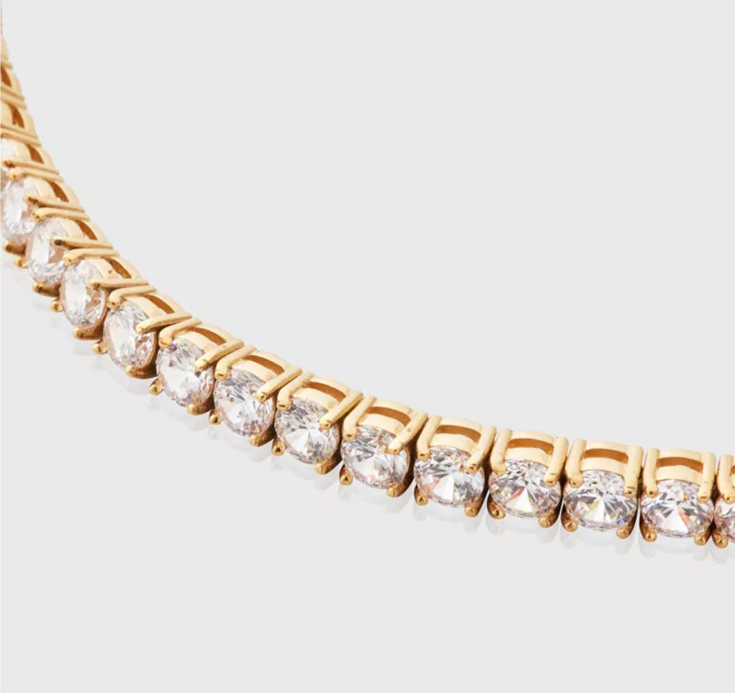 CUBIC ZIRCONIA TENNIS BRACELET AND NECKLACES 4MM
