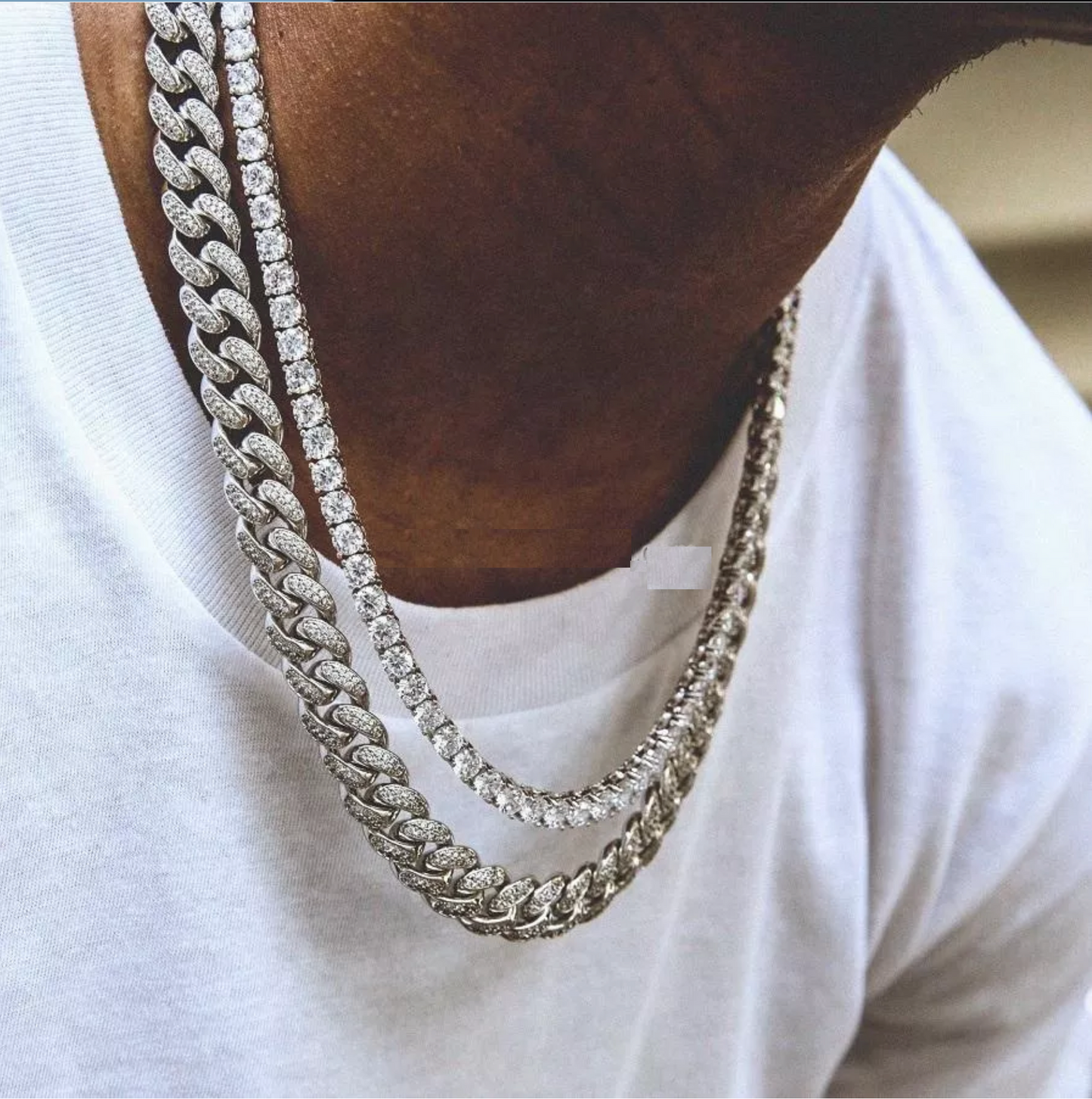 CUBIC ZIRCONIA TENNIS BRACELET AND NECKLACES 4MM