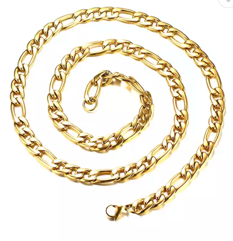 FIGARO CHAIN 4MM AND 6MM STAINLESS STEEL