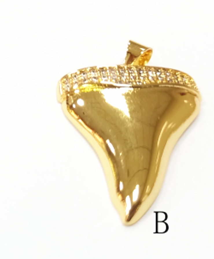 Shark tooth necklace 18k GP