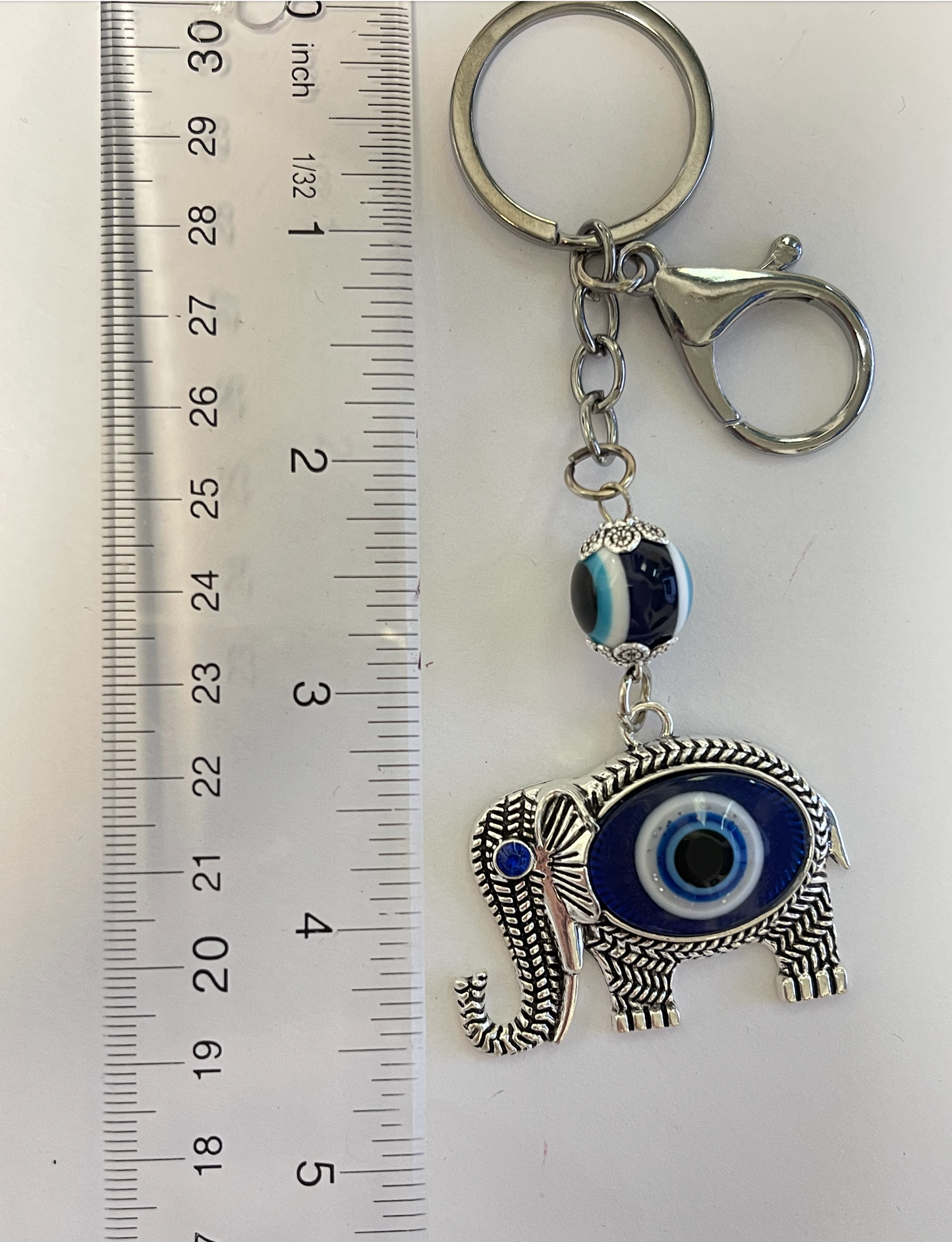 Handmade Elephant Evil Eye Key Chain