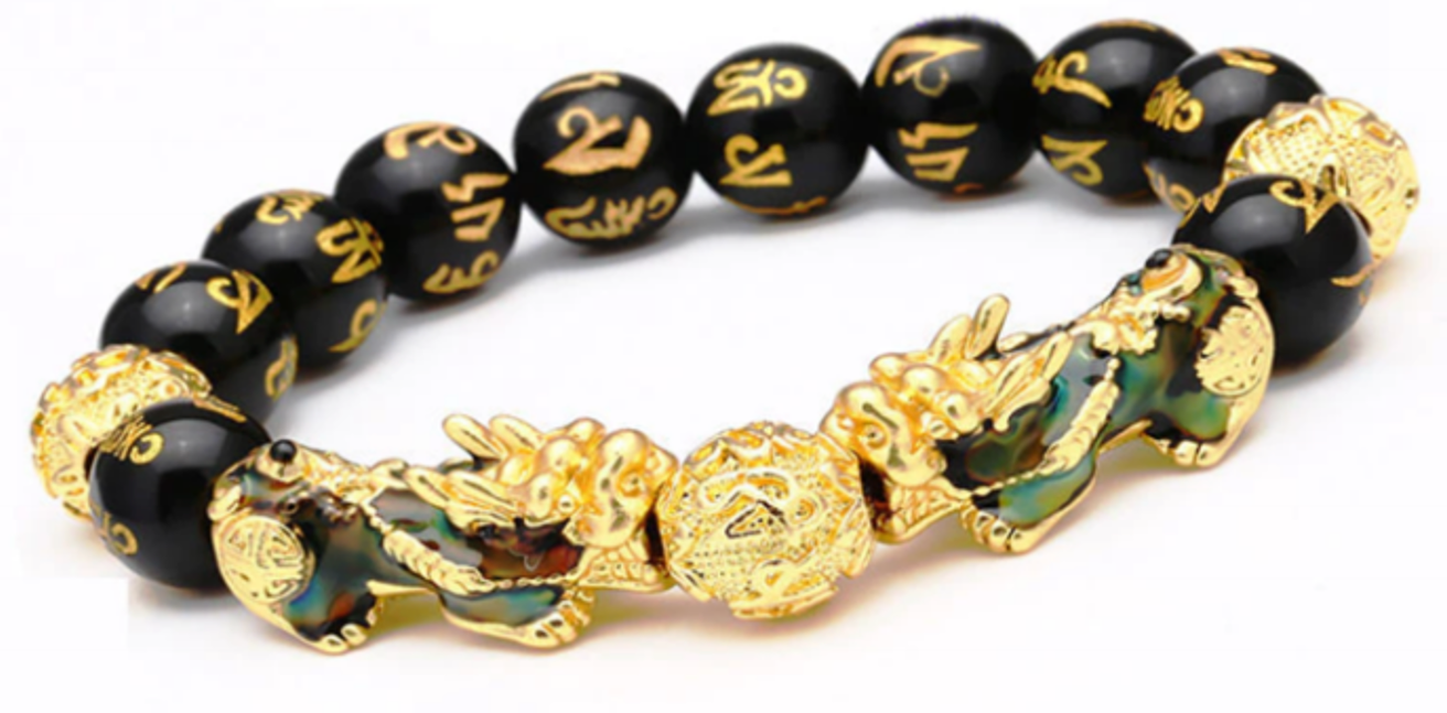 Double Dragon Pixiu Bracelet beads 10mm