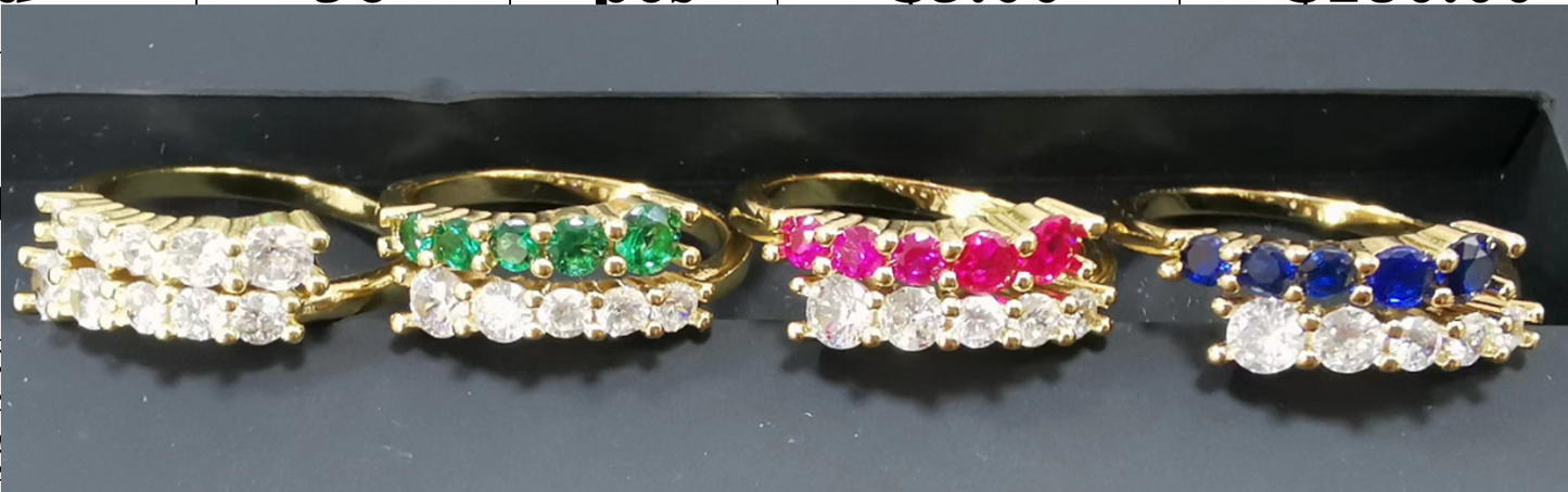 Zirconia stone adjustable ring