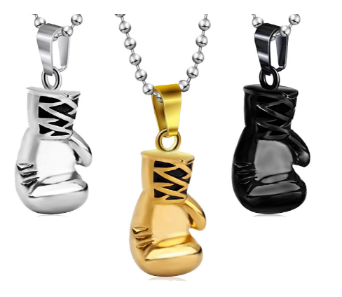Boxing gloves pendants stainless steel