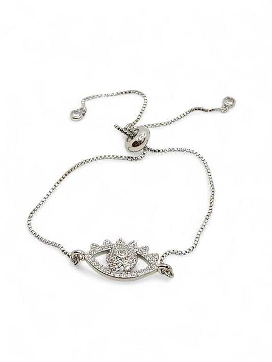 Evil eyelashes bracelet adjustable bracelet