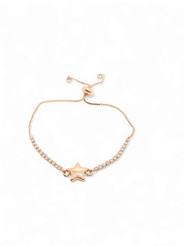 Steel Star tennis bracelet adjustable bracelet