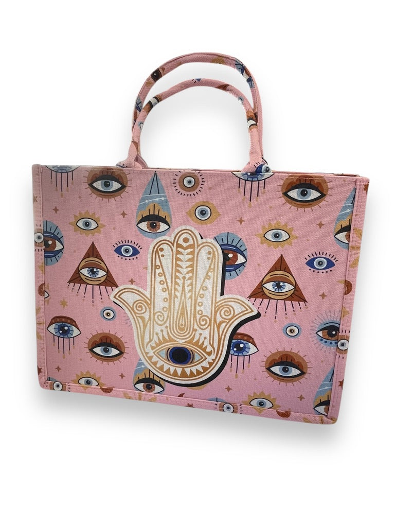 Tote Hamsa  Evil eye Beach bag
