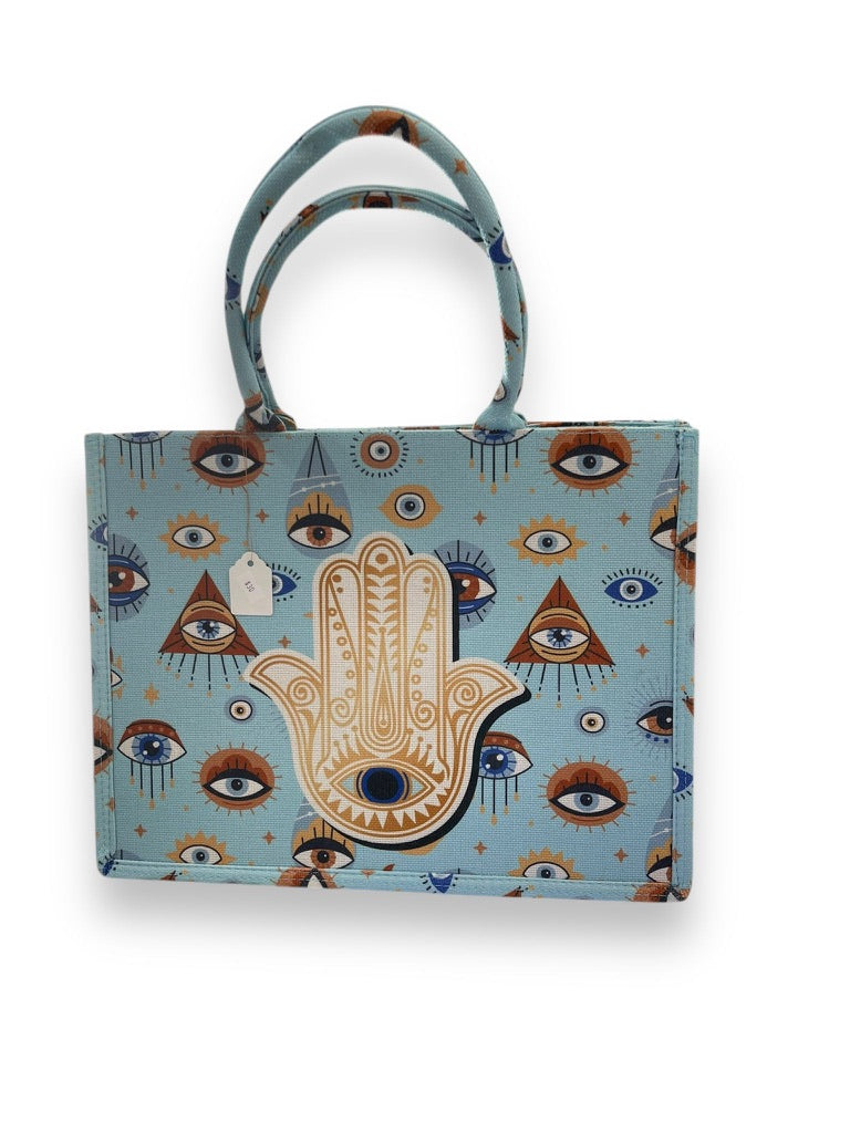 Tote Hamsa  Evil eye Beach bag