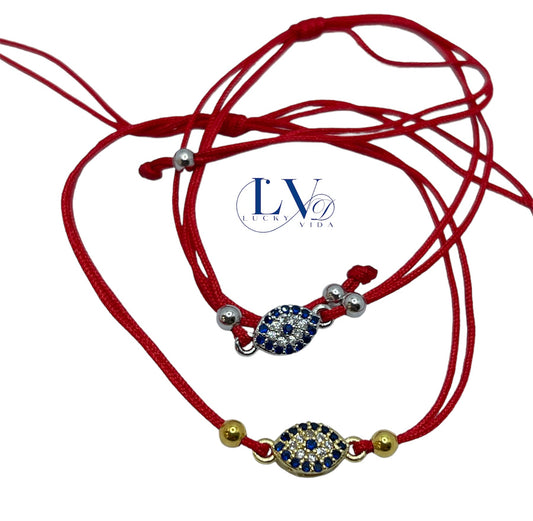 Evil oval string red  full cz