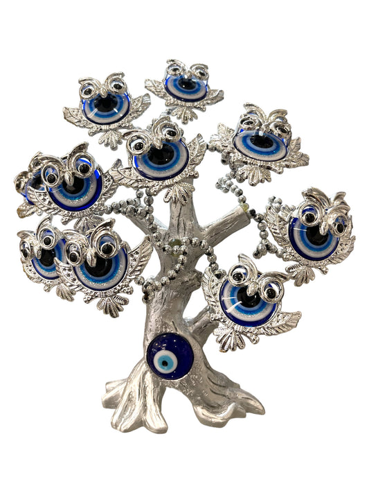 OWL flowers silver tree of life
