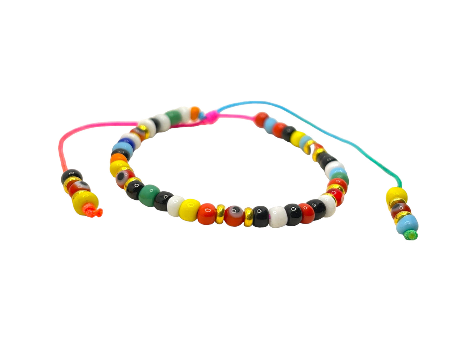 Beads bracelets colors with evil eye lucky