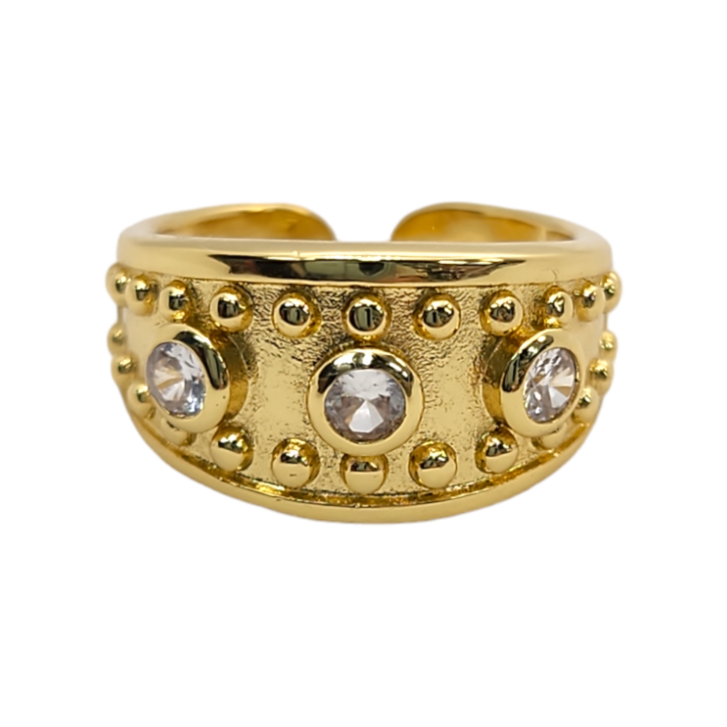 Vintage stone adjustable ring