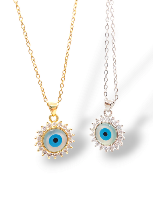 Sunshine eye necklace 18" necklace