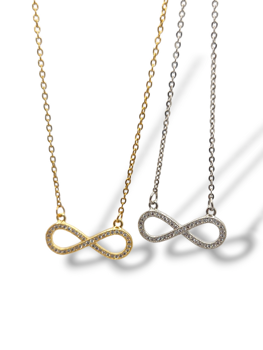 Infinity full pave Zirconia   necklace