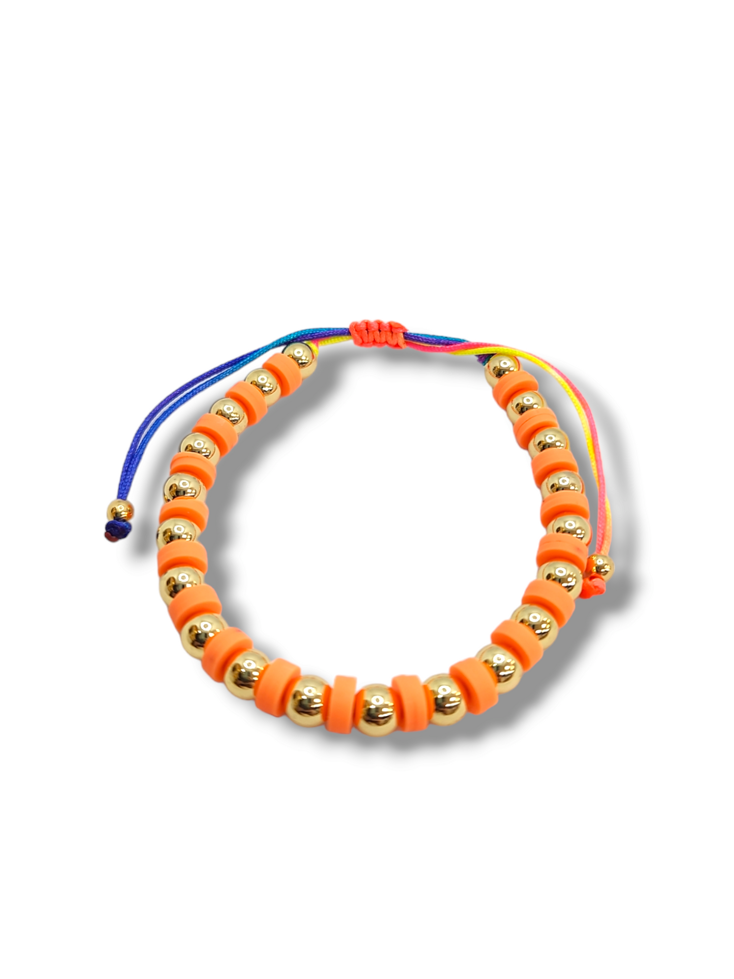 Pucca orange gold balls  string bracelet