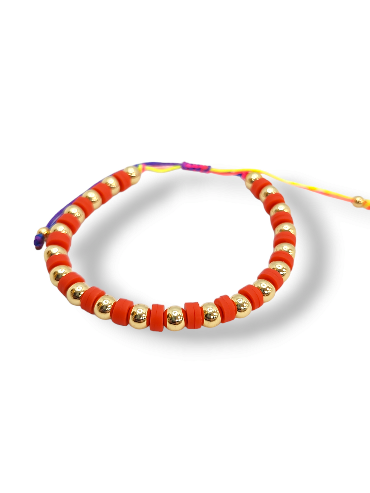 Pucca red gold balls  string bracelet