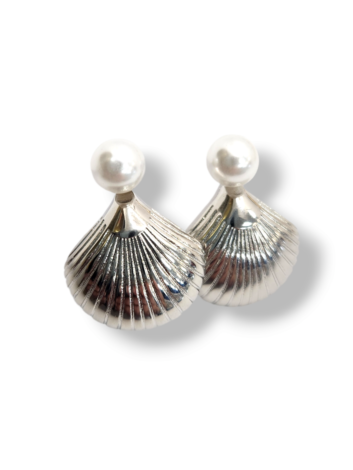 Sea shell perl earring stainless steel