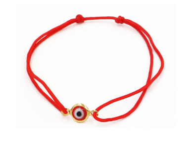 Evil eye around plated no handing string