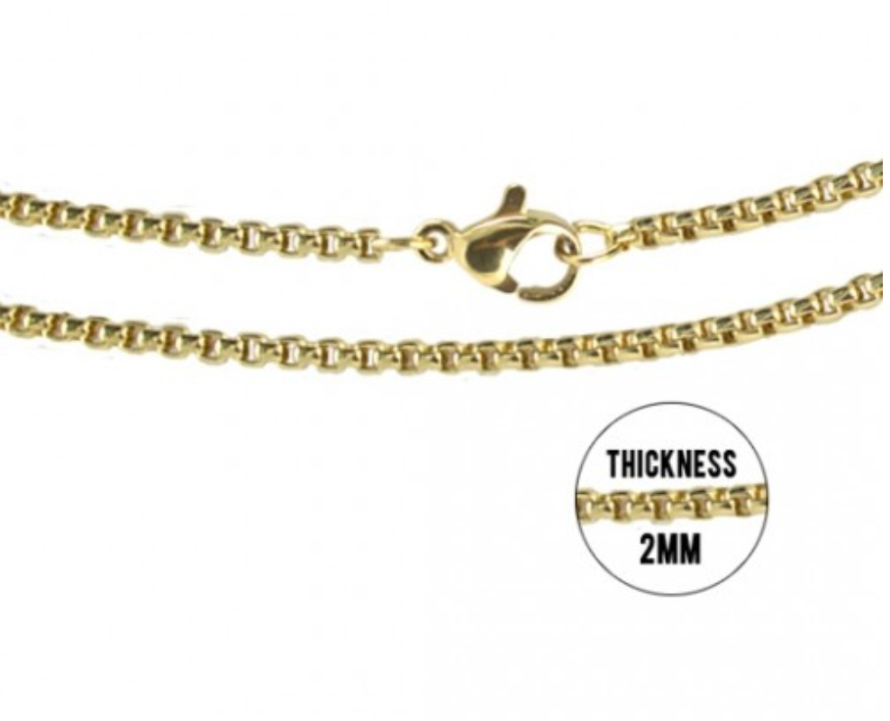 Stainless Steel Gold  Rolo Chain