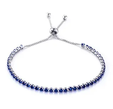 TENNIS BRACELET BLUE 4MM and 2MM