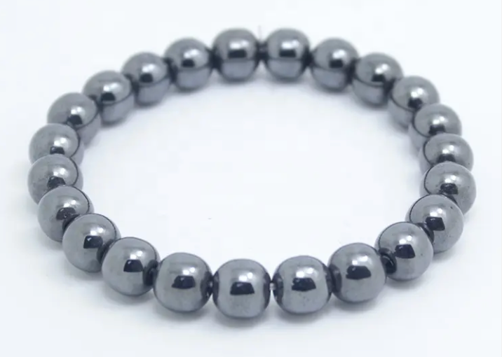 Magnetic Black Hematite 8mm Stone Bead