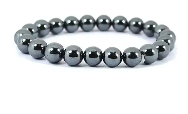 Magnetic Black Hematite 8mm Stone Bead